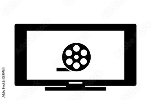 Film dans un écran de télévision