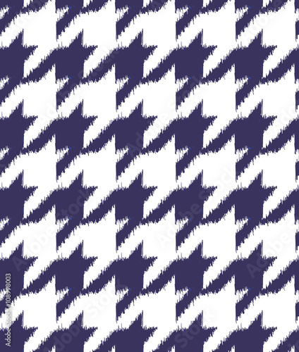 Hand drawn ikat houndstooth...