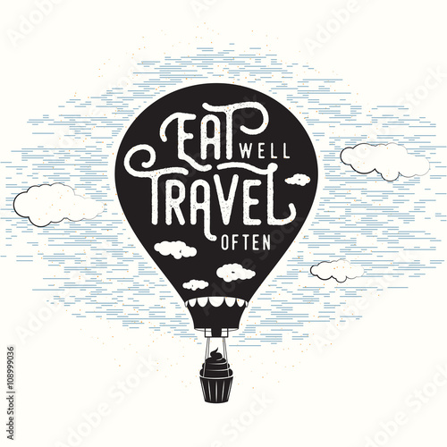 Vintage food related typographic quote