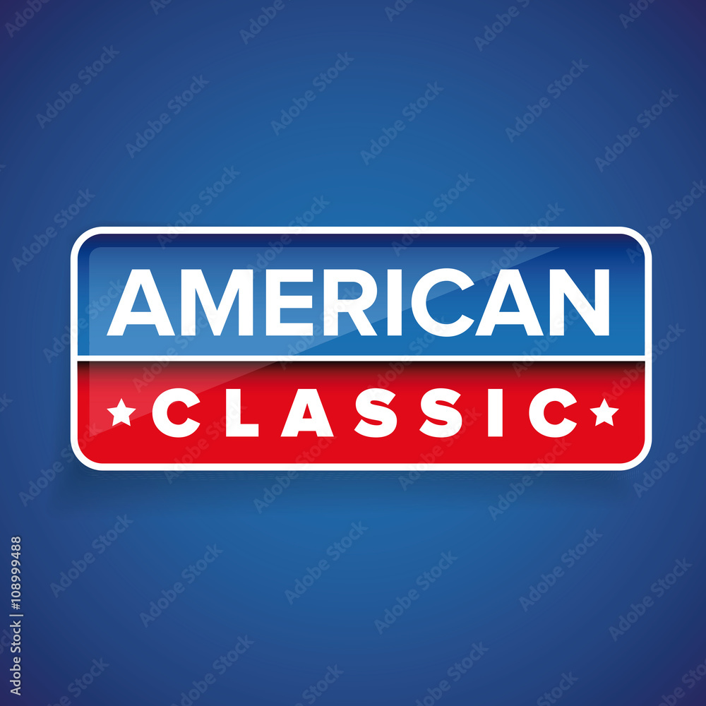 American Classic vector button