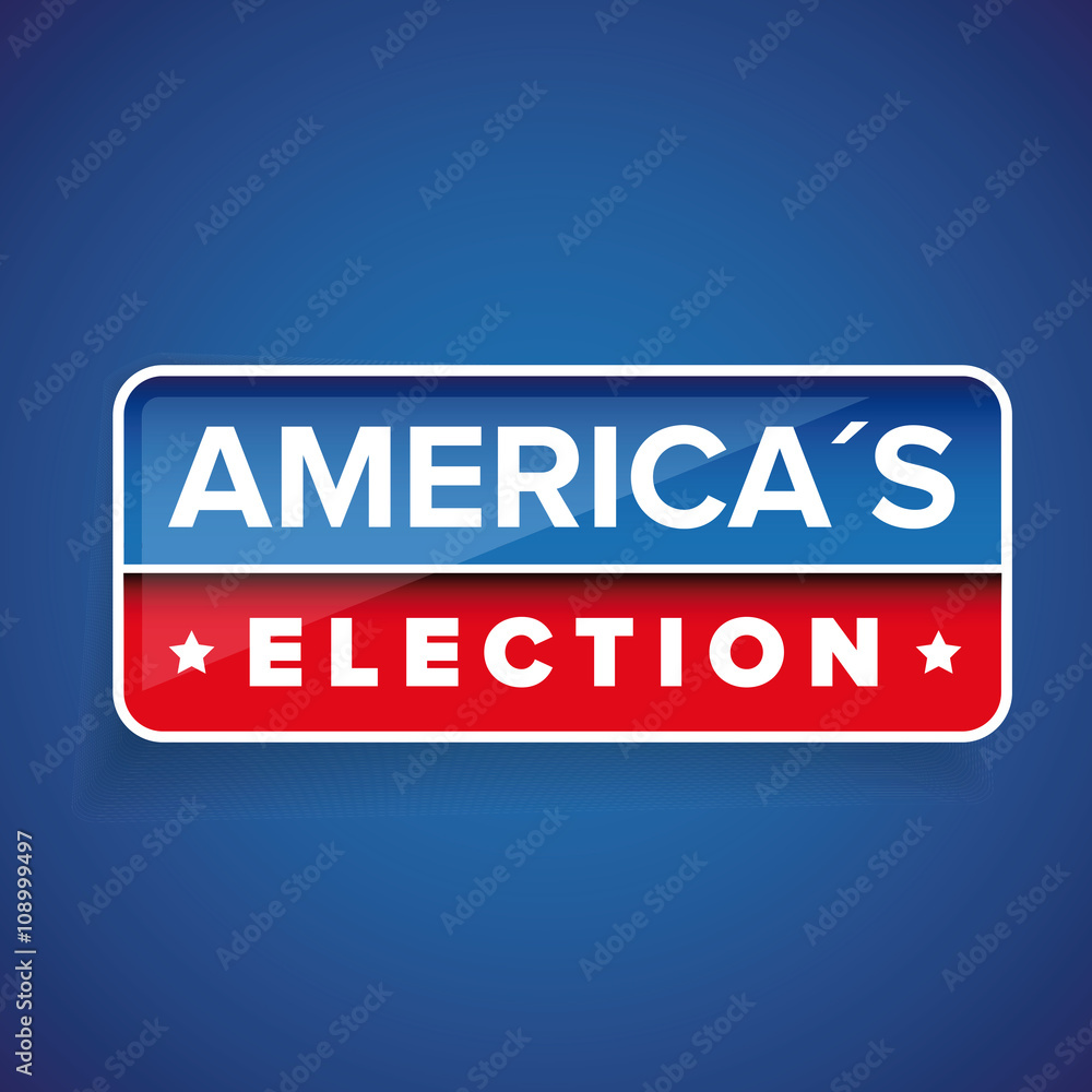 Americas Election vector button