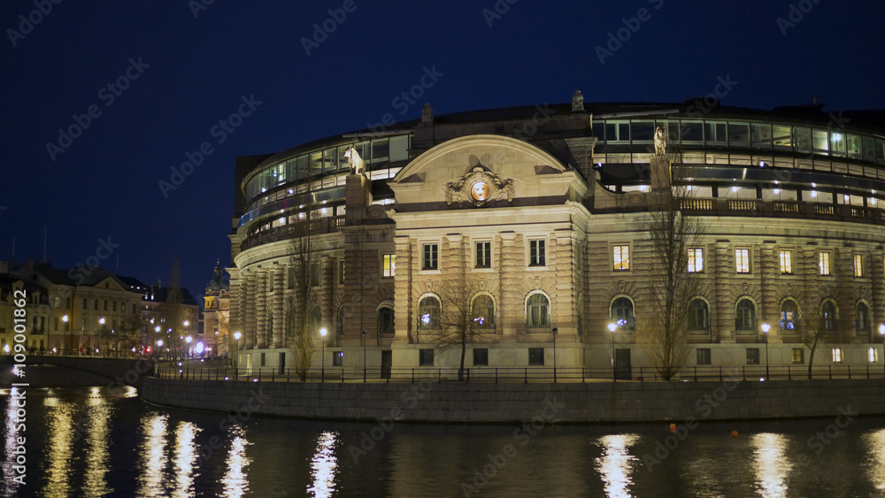 The parliament building (Riksdagen) , Stockholm, Sweden
