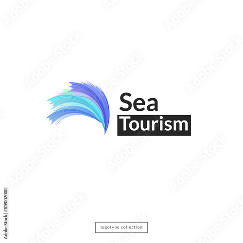Sky tourism logo design template