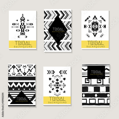 Tribal style design card template.