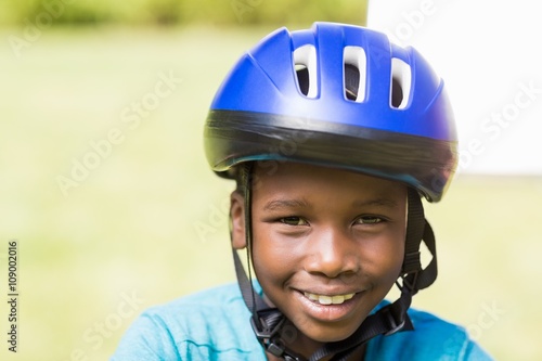 Young boy wearing his helmet © WavebreakmediaMicro