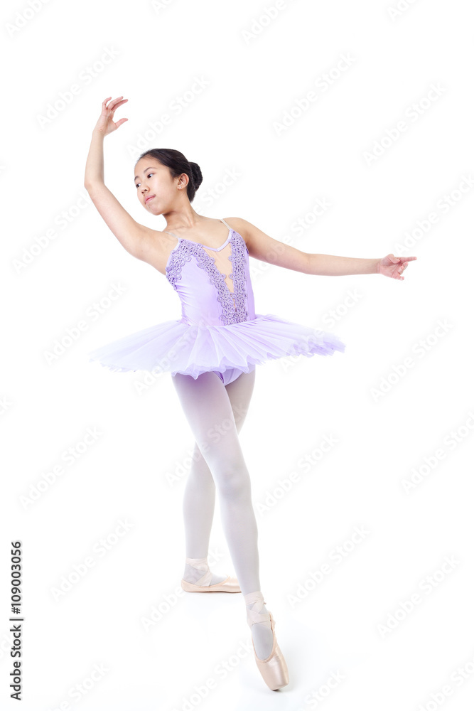 Young Asian Ballerina in Dance Pose Young Asian Ballerina in Dance Pose