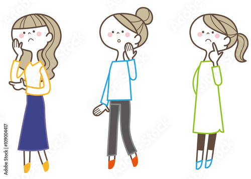 考える女性