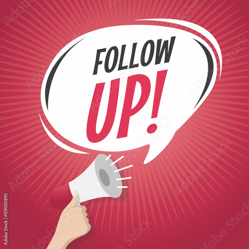 follow up speech bubble with loudspeaker