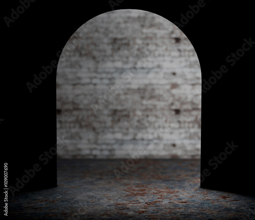 Looking from Mouse Wall Hole. 3d Rendering