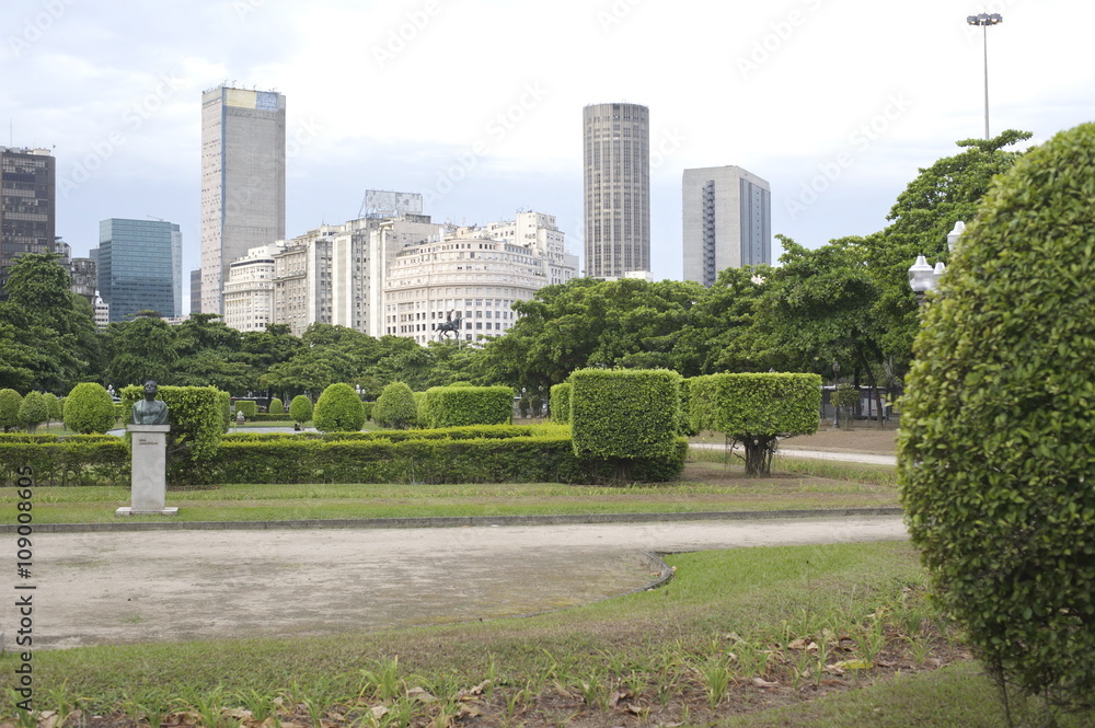 Paris Squair in Rio de Janeiro, view at the center of the city.