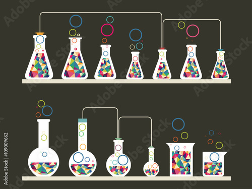 Vector illustration of icon beaker