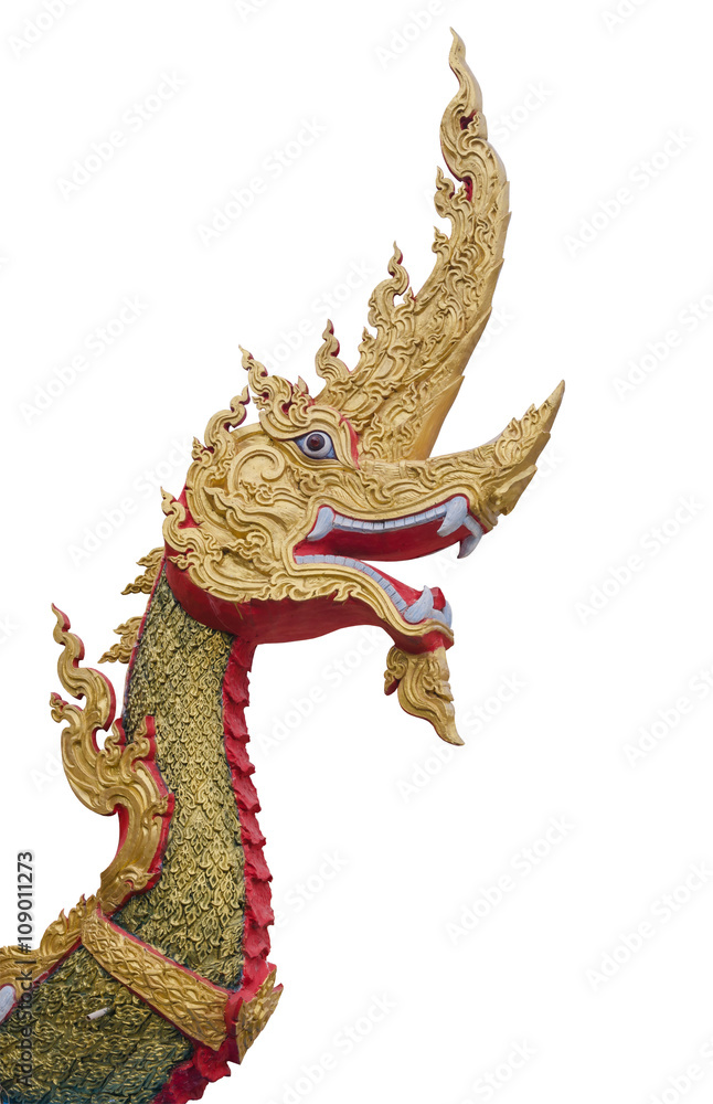Serpent king or king of naga statue. Serpent king or king of naga statue.