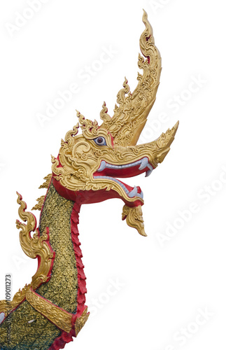 Serpent king or king of naga statue.
