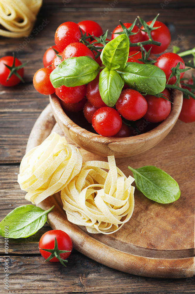 Concept of italian food with pasta