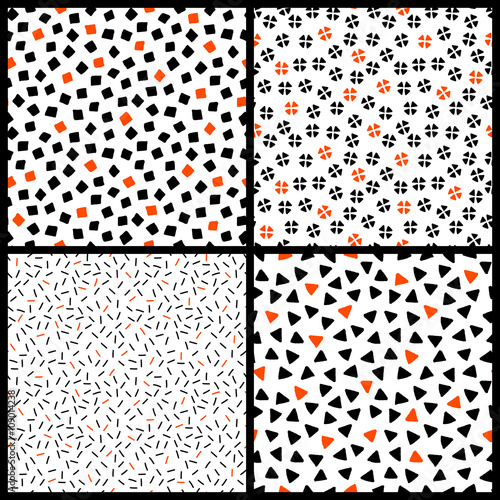 Black white and orange chao...