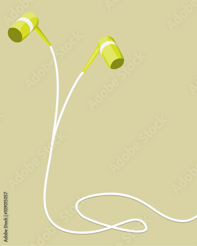earphones with a cable twisting