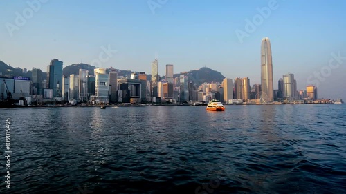 The different view by sailing on the sea, Hong Kong,China 
 photo