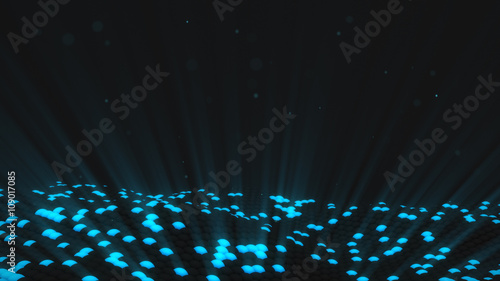 Nano mesh waving 3D render