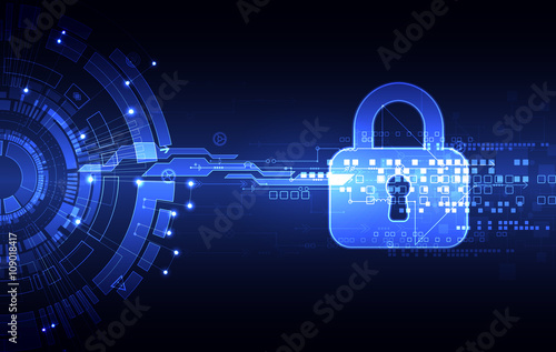 Protection concept of digital and technological.