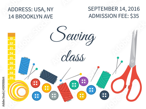 Sewing vector advertasing