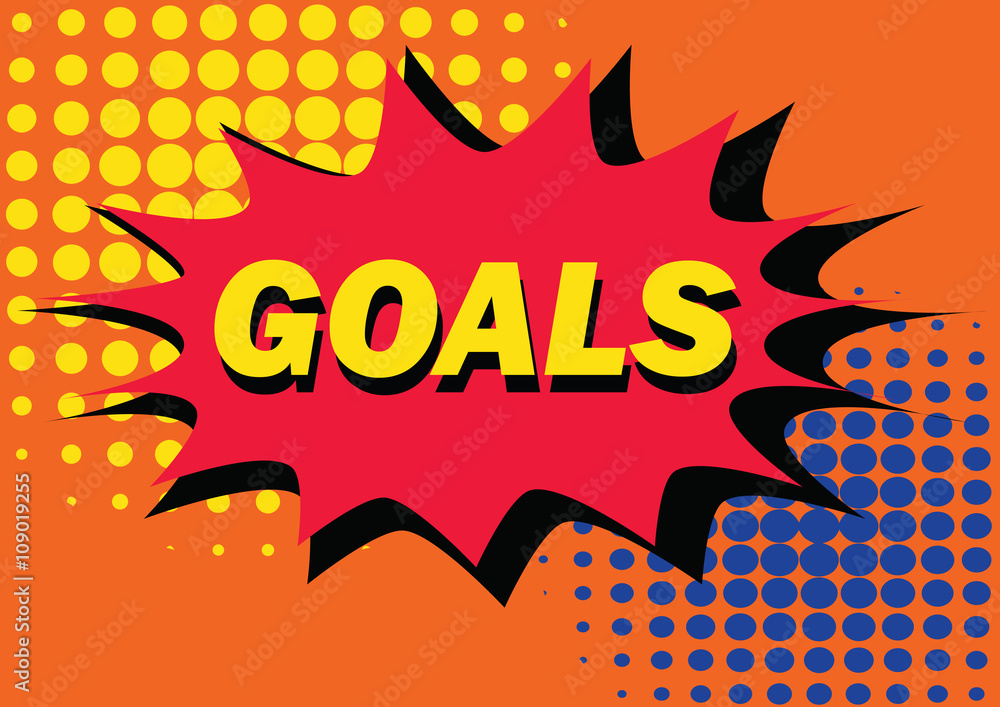 Obraz premium goals in pop art style inspired illustration of explotion, vector design