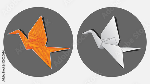 origami paper birds form