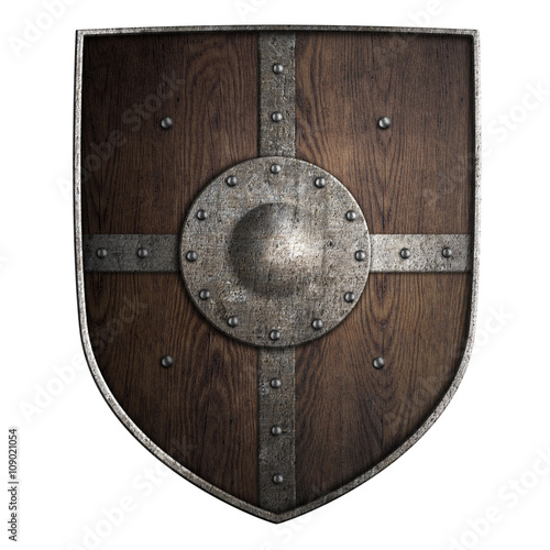 medieval crusader wooden sh...