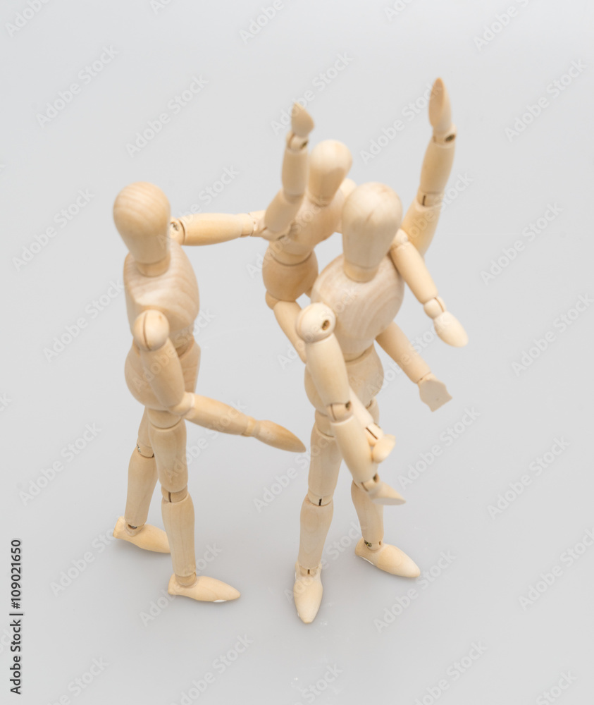 concept of family by man Wood Figure ,women Wood Figure and chil concept of family by man Wood Figure ,women Wood Figure and chil