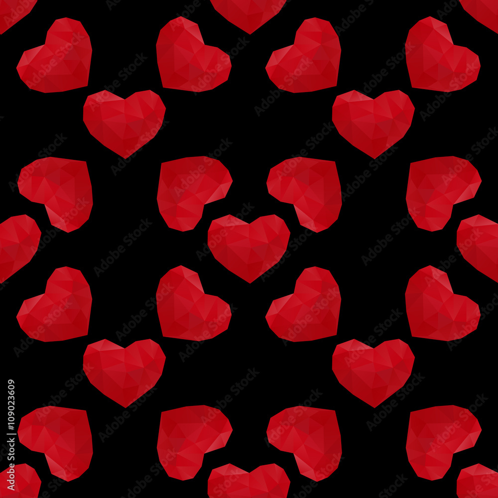 hearts low poly seamless hearts low poly seamless