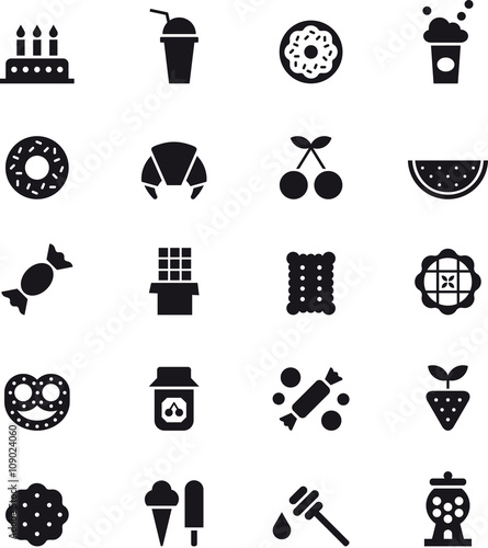 SWEETS & CANDY glyph icons