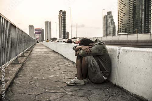 Men who despair of finding a job in the capital.