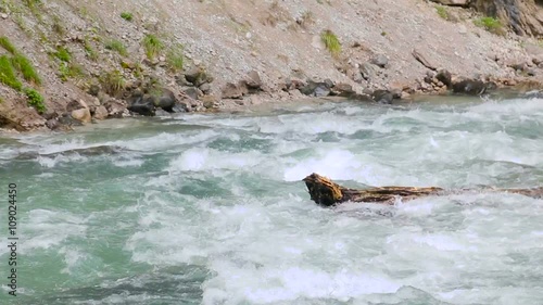 rapid mountain river in Abkhazia photo