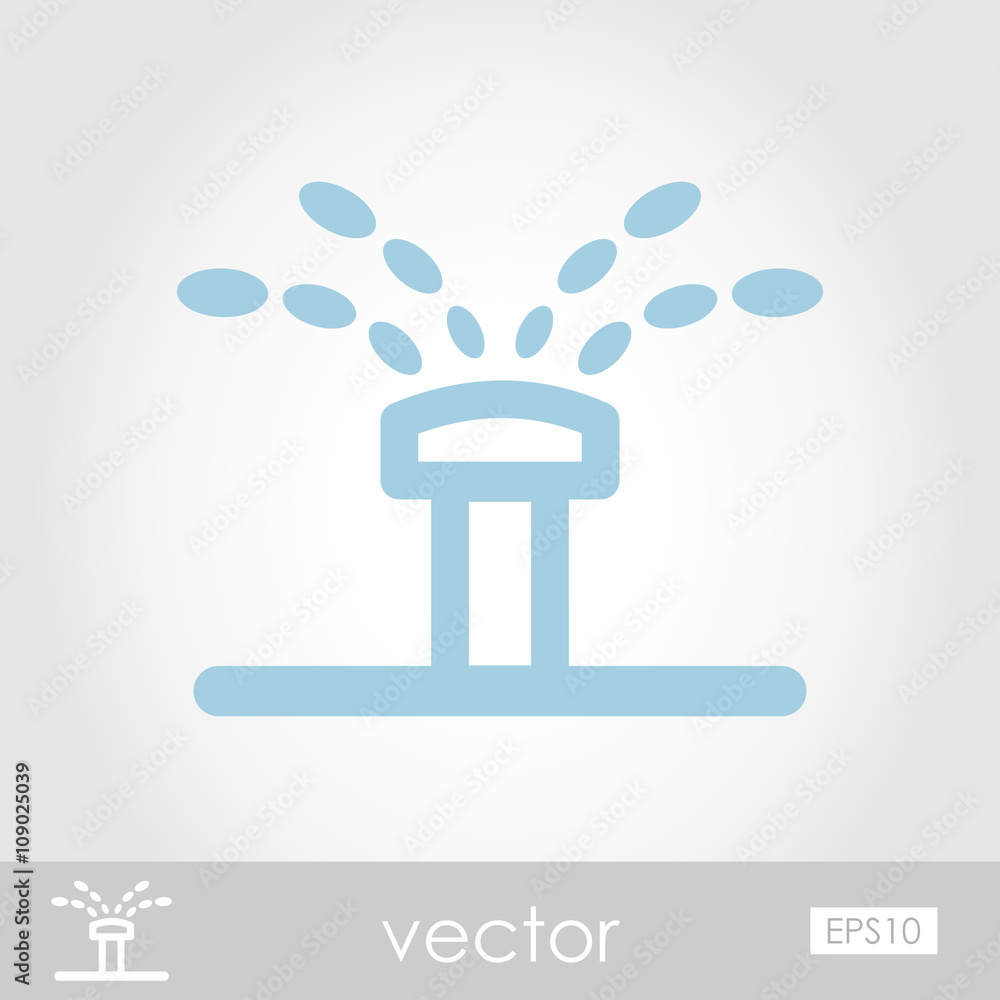 Water sprinkler, irrigation vector icon Water sprinkler, irrigation vector icon