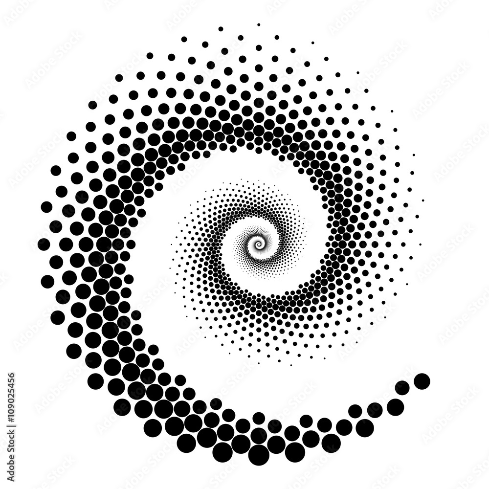 Design spiral dots element Design spiral dots element