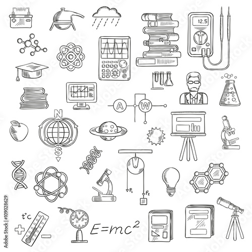 Physics, chemistry and astronomy science sketches