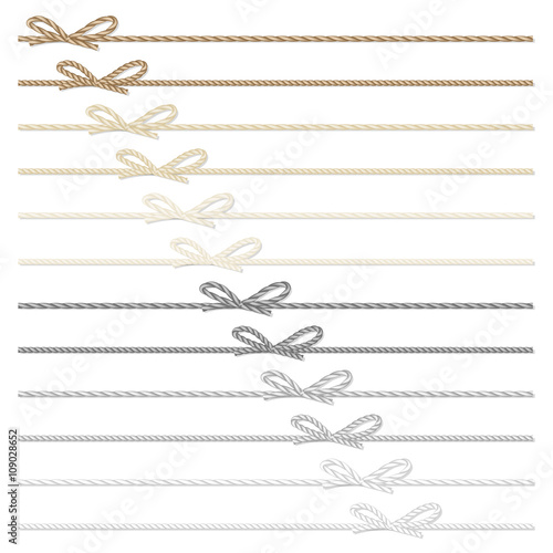 Rope bows and ribbons