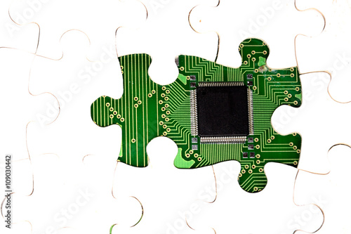 Картината върху платно Puzzle of electronics