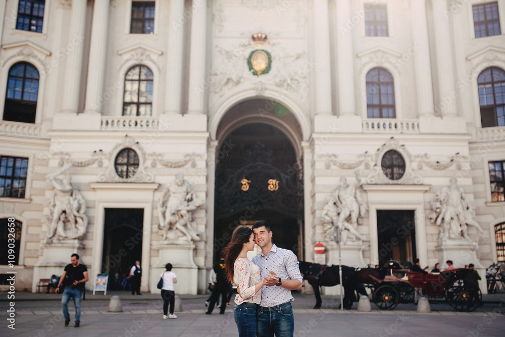 The happiest couple in love in Vienna