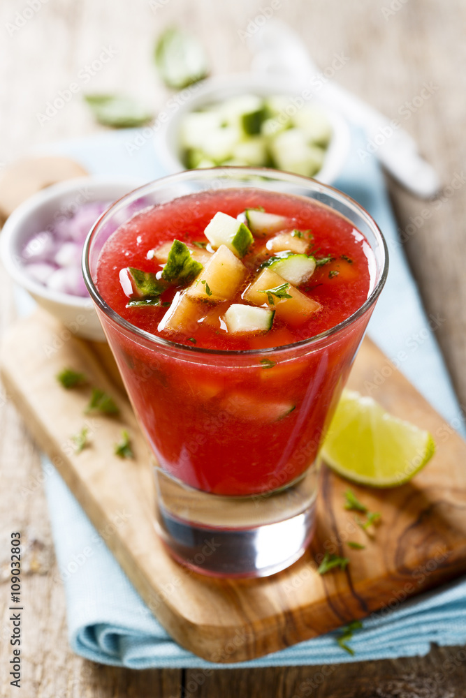 Watermelon gazpacho Watermelon gazpacho
