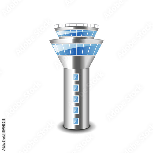 Tower control isolated on white vector