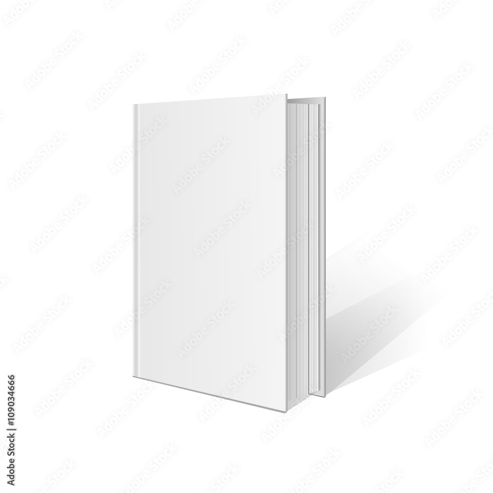 Book blank cover on a white background. Mockup ready for your design. Vector illustration, eps10 Book blank cover on a white background. Mockup ready for your design. Vector illustration, eps10