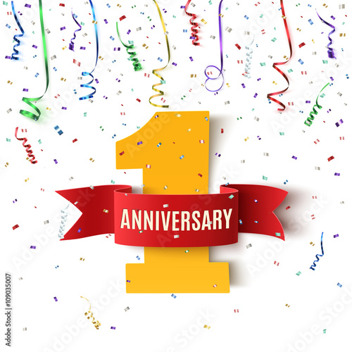 One year anniversary background.