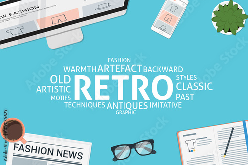 vector retro concept,template