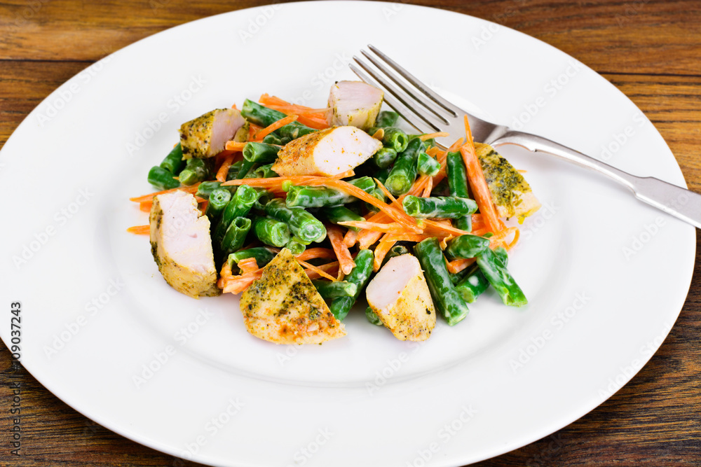 Green Beans, Carrot with Chicken Green Beans, Carrot with Chicken