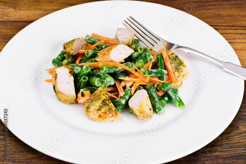 Green Beans, Carrot with Chicken