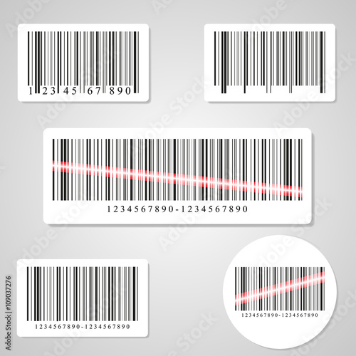 Scanner product in the store. Red laser set