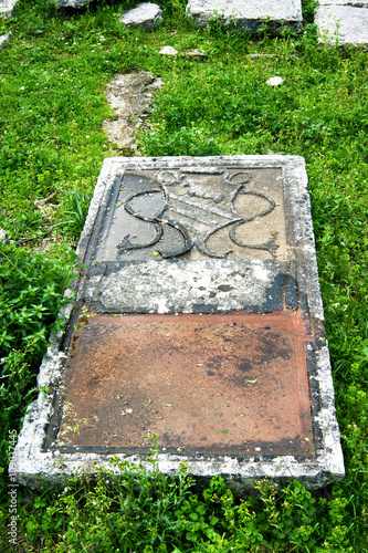 Gravestone in Camposanto in Kotor, Montenegro photo