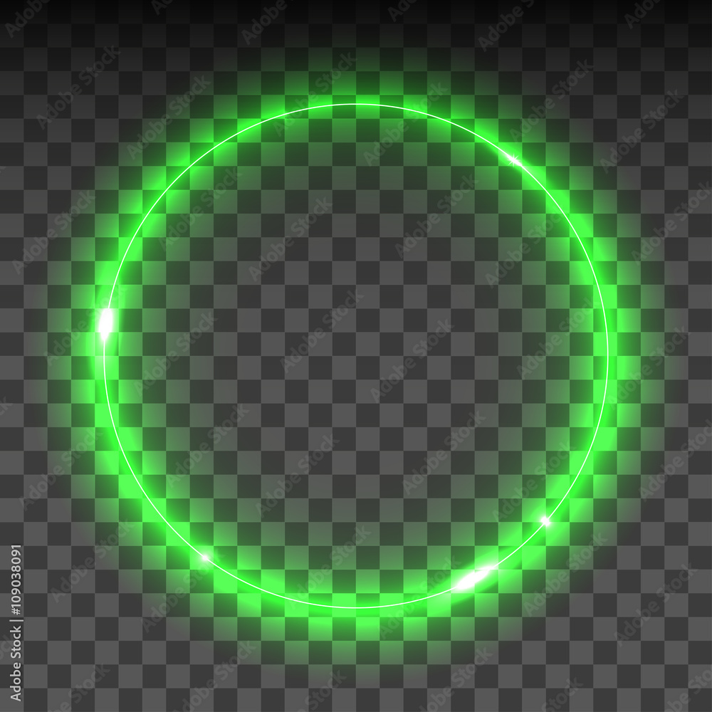 Neon circle on isolated background Neon circle on isolated background