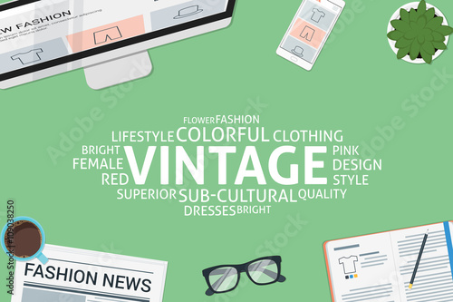 vector vintage concept,template