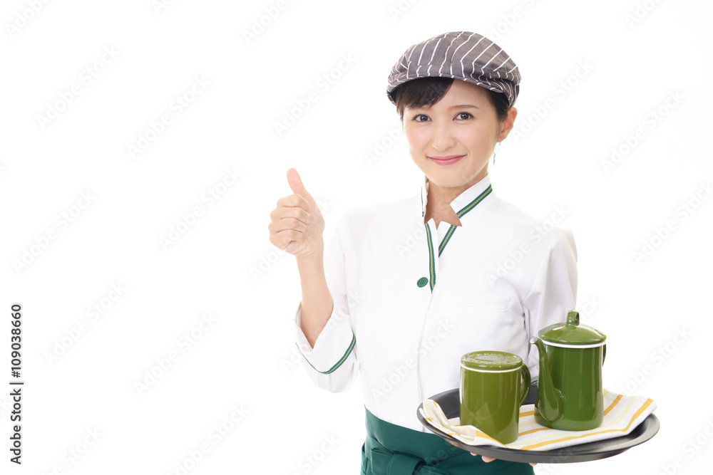 笑顔のウェイトレス 笑顔のウェイトレス
